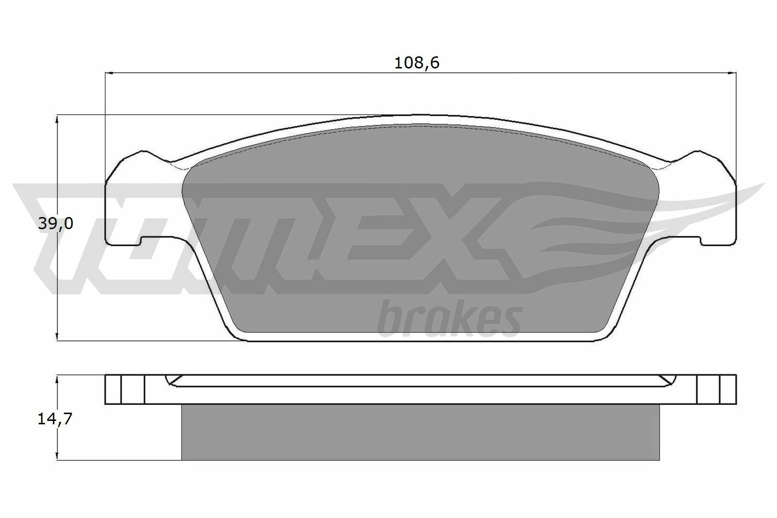 Sada brzdových platničiek kotúčovej brzdy TOMEX Brakes